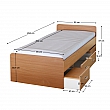 Postel, buk, 90x200, DUET