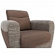 Křeslo, hnědá / tmavě béžová, MILO