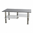 Konferenční stolek, bílá extra vysoký lesk HG / sklo, SVEN