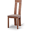 Dřevěná židle, třešeň / látka hnědá, DESI