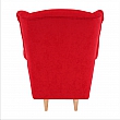 Křeslo ušák, látka červená, Charlot