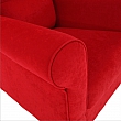 Křeslo ušák, látka červená, Charlot