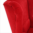 Křeslo ušák, látka červená, Charlot
