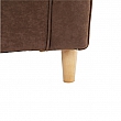 Křeslo ušák Charlot, látka hnědá, 
