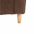 Křeslo ušák Charlot, látka hnědá, 