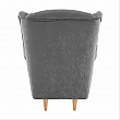 Křeslo ušák, látka šedá, Charlot