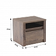 Noční stolek, dub lefkas tmavý, MONTANA SN