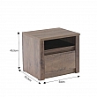 Noční stolek, dub lefkas tmavý, MONTANA SN