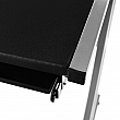 Kancelářský stůl, černá + stříbrná, Jofry