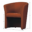 Křeslo, ekokůže hnědá, CUBA