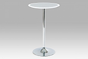 barový stůl AUB-6050 WT, bílo-stříbrný plast, pr.60cm
