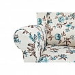 Křeslo ušák s taburetem, látka rose 14, ASTRID