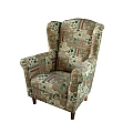 Křeslo ušák, látka patchwork Viorica 1, Charlot