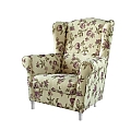 Křeslo ušák, látka rose 18, CHARLOT
