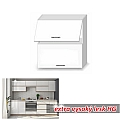Skříňka horní dvoudveřová, bílý vysoký lesk HG, LINE WHITE