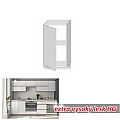 Skříňka horní jednodveřová, bílý vysoký lesk HG,pravá,  LINE WHITE