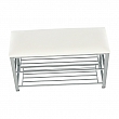 Lavice s botníkem, béžová / šedá, LANGELLA