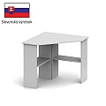 PC stůl, rohový, bílá, RONY NEW