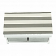 Lavice s polštářem, bílá / šedá, SEAT BENCH 2 NEW HX12-284