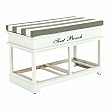 Lavice s polštářem, bílá / šedá, SEAT BENCH 2 NEW HX12-284