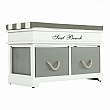 Lavice s polštářem, bílá / šedá, SEAT BENCH 2 NEW HX12-284