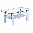 Konferenční stolek, bílá extra vysoký lesk HG / sklo, LIBOR NEW