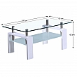 Konferenční stolek, bílá extra vysoký lesk HG / sklo, LIBOR NEW