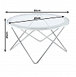 Konferenční stolek, chrom / čiré sklo, LEONEL