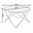 Konferenční stolek, chrom / čiré sklo, LEONEL
