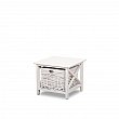 Noční stolek, 1 košík, bílá, RAFAELLO