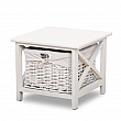 Noční stolek, 1 košík, bílá, RAFAELLO