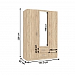 Skříň, dub sonoma, Invite T YP 2
