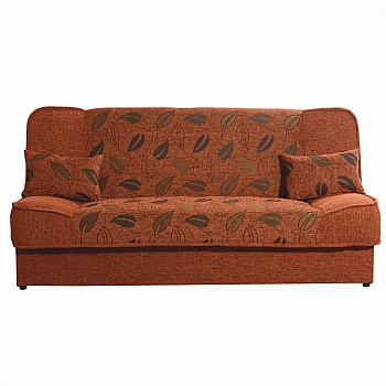 Rozkládací pohovka, látka cihla / vzor, ASIA NEW