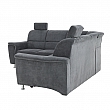 Rozkládací sedací souprava, šedá látka, ľavá, SANTIAGO