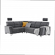 Rozkládací sedací souprava, šedá látka, ľavá, SANTIAGO