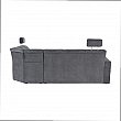 Rozkládací sedací souprava, šedá látka, ľavá, SANTIAGO