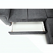 Rozkládací sedací souprava, šedá látka, ľavá, SANTIAGO