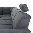 Rozkládací sedací souprava, šedá látka, ľavá, SANTIAGO