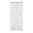 Dvoudveřová skříň 2D1S, bílá / dub sonoma, TOPTY