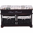 Lavice s polštářem, tmavě hnědá, SEAT BENCH 3