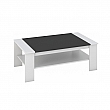 Konferenční stolek, bílá / černá, BAKER