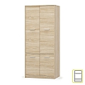 4- dveřová věšáková skříň, dub sonoma, TEYO