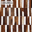 Luxusní koberec, pravá kůže, 201x300, KŮŽE TYP 5