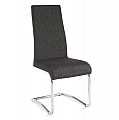Jídelní židle, látka tmavě šedá / chrom, AMINA