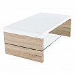 Konferenční stolek, dub sonoma / bílá extra vysoký lesk HG, KONTEX 2 NEW