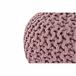 Pletený taburet, pudrová růžová bavlna,, GOBI TYP 2