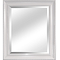 Zrcadlo, dřevěný rám bílé barvy, MALKIA TYP 2