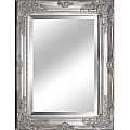 Zrcadlo, stříbrný dřevěný rám, MALKIA TYP 6