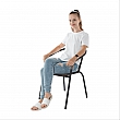 Židle DOREN, stohovatelná, hnědá/ černé nohy, 