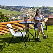 Jídelní stůl vhodný, černá ocel / temperované sklo, BORGEN TYP 2